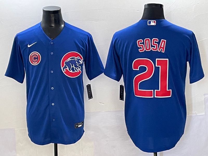 Men 2025 Chicago Cubs #21 Sosa Blue Game Nike MLB Jersey style 7->chicago cubs->MLB Jersey